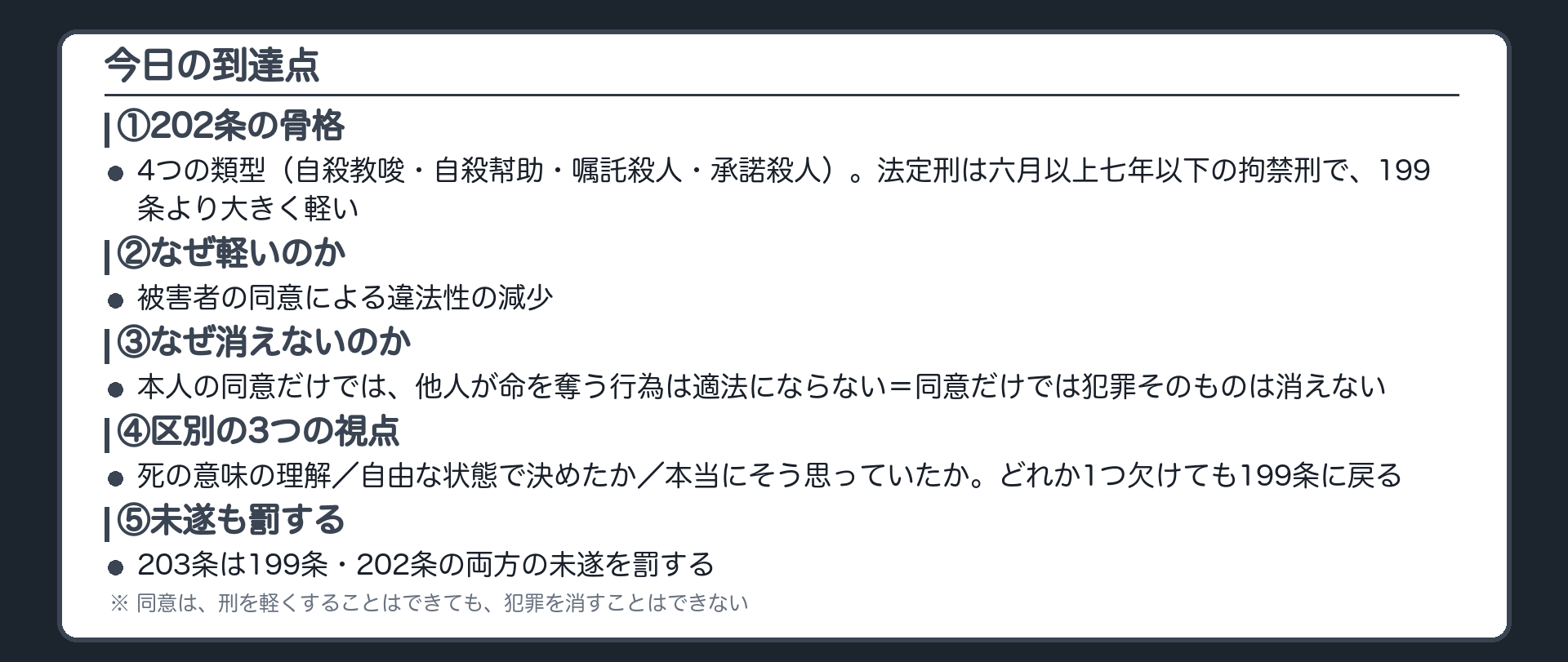 今日の到達点