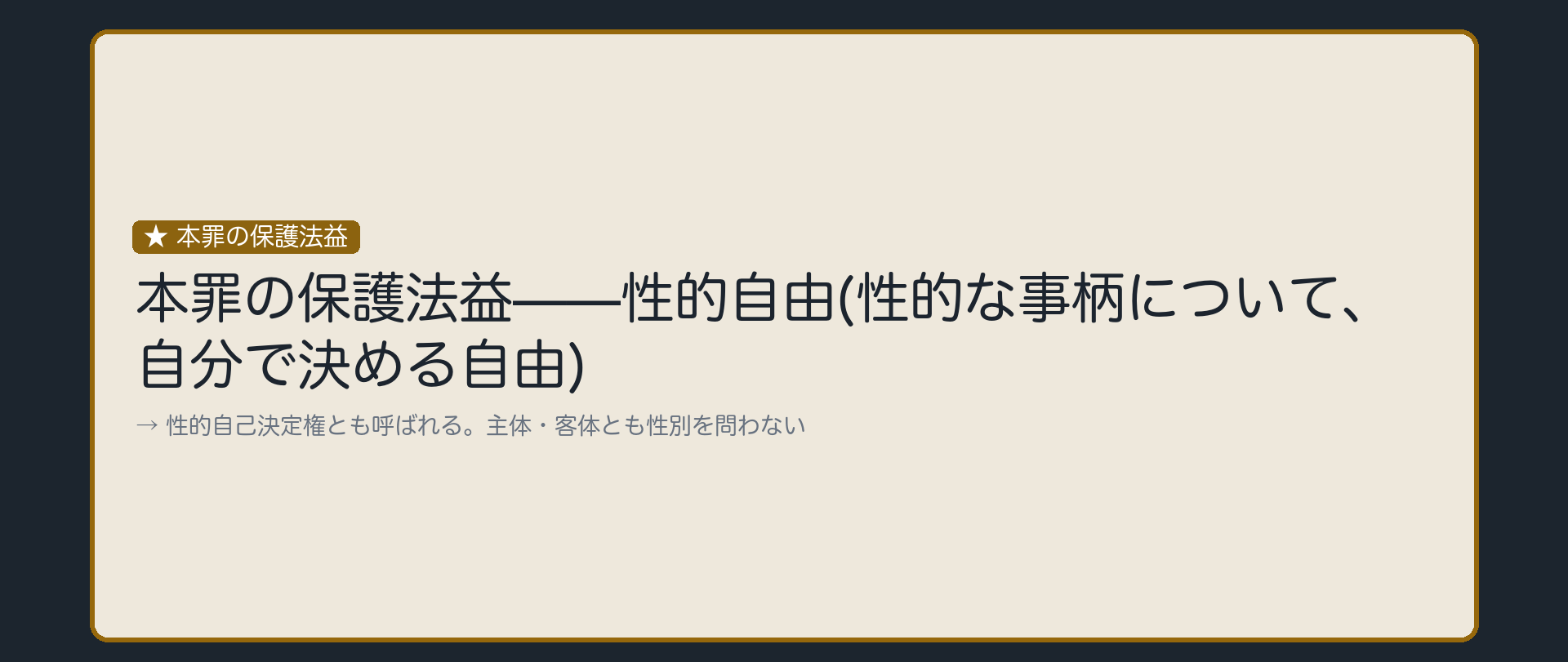 性的な事柄を、自分で決める自由