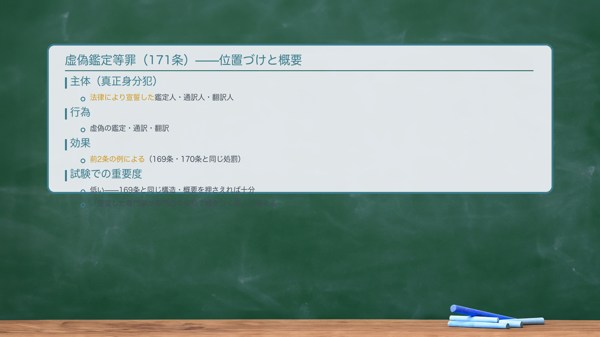 171条の位置づけ