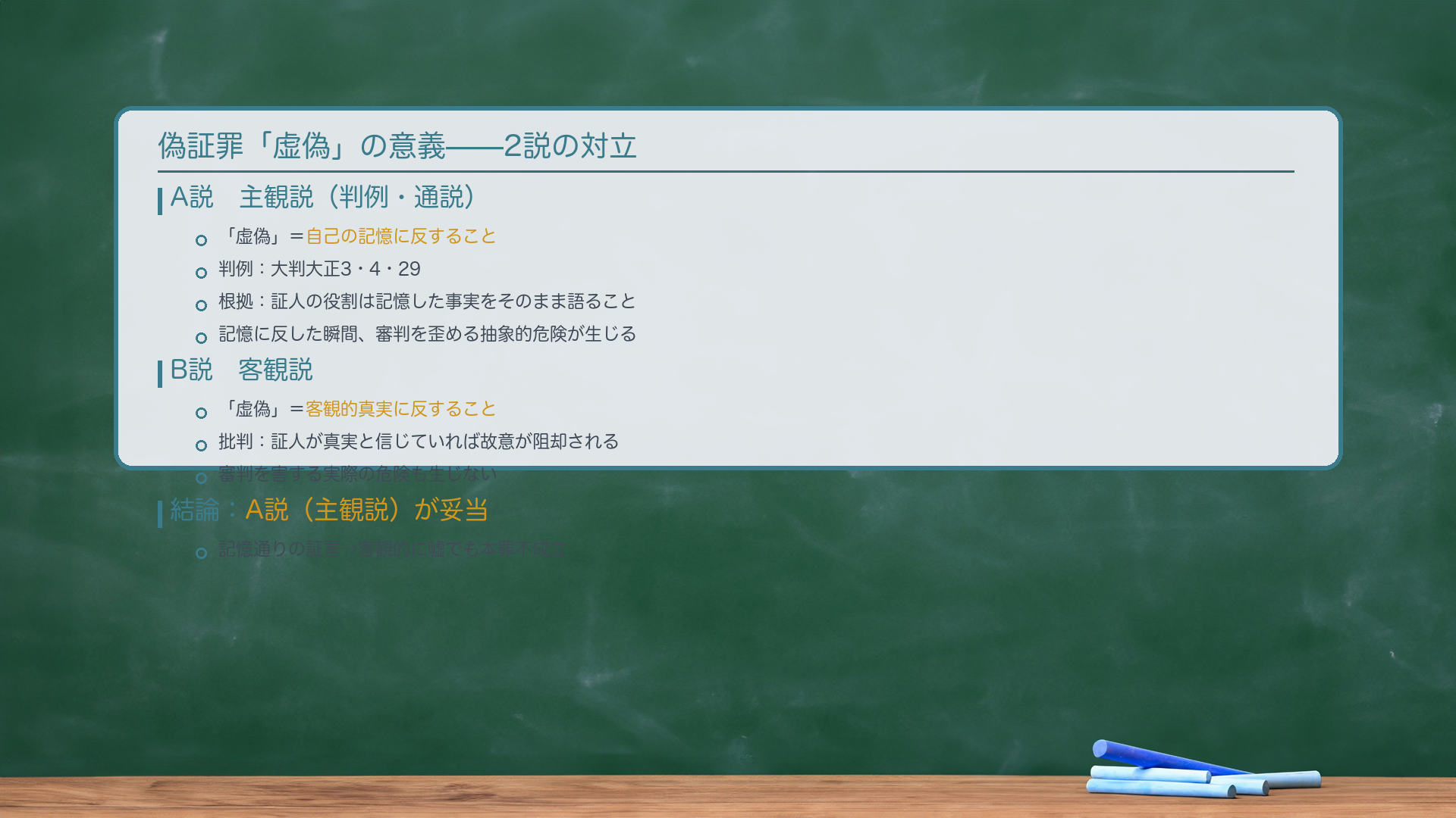 「虚偽」の意義:2説の対立