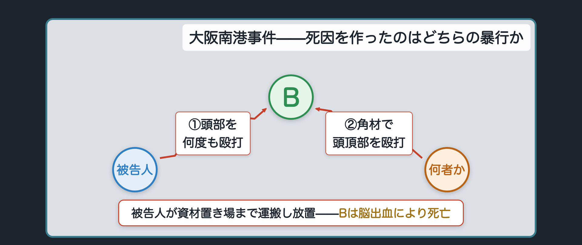 大阪南港事件——死因を作ったのはどちらの暴行か