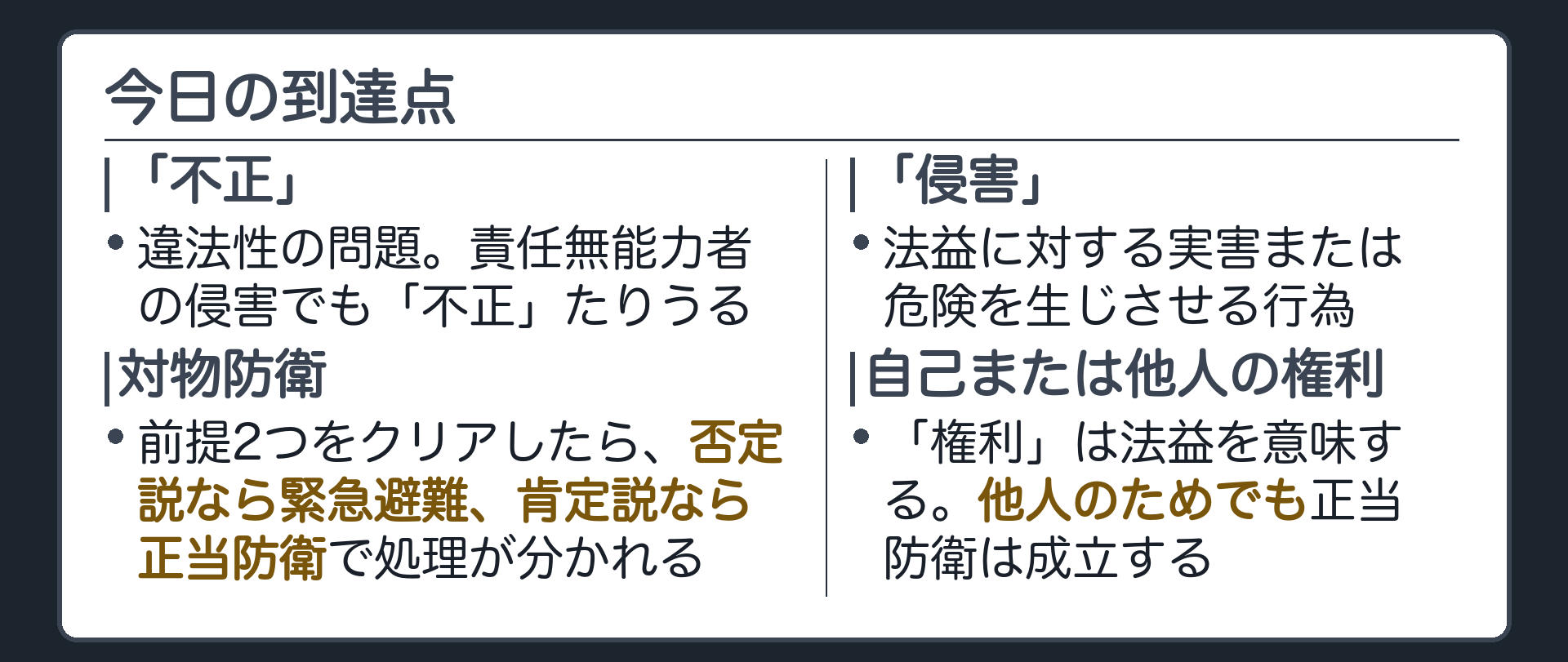 今日の到達点