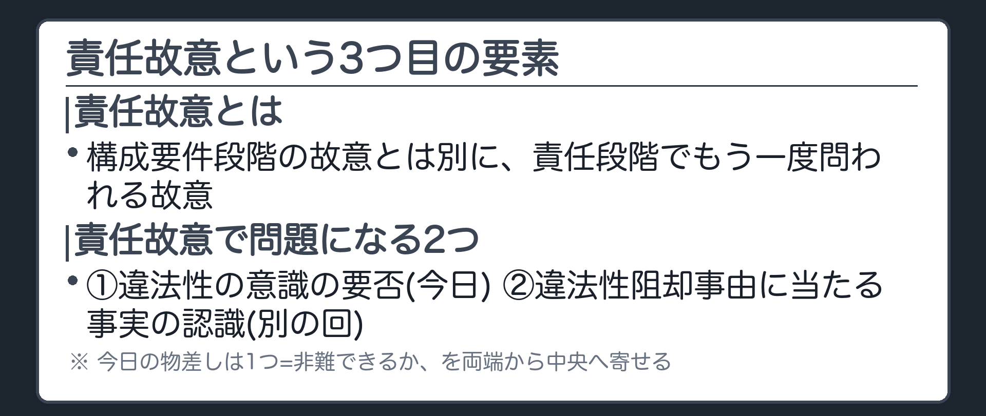 責任故意という3つ目の要素
