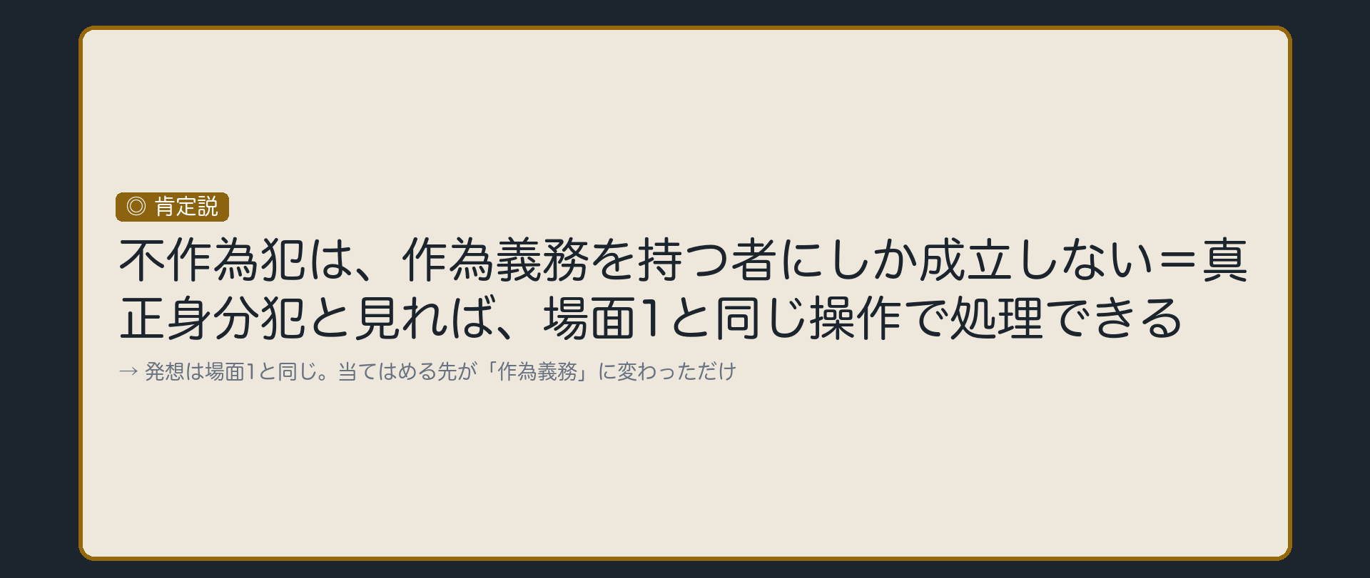 肯定説——不作為犯も真正身分犯と見る