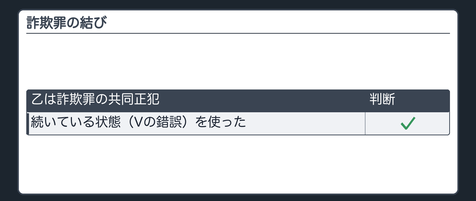 詐欺罪の結び