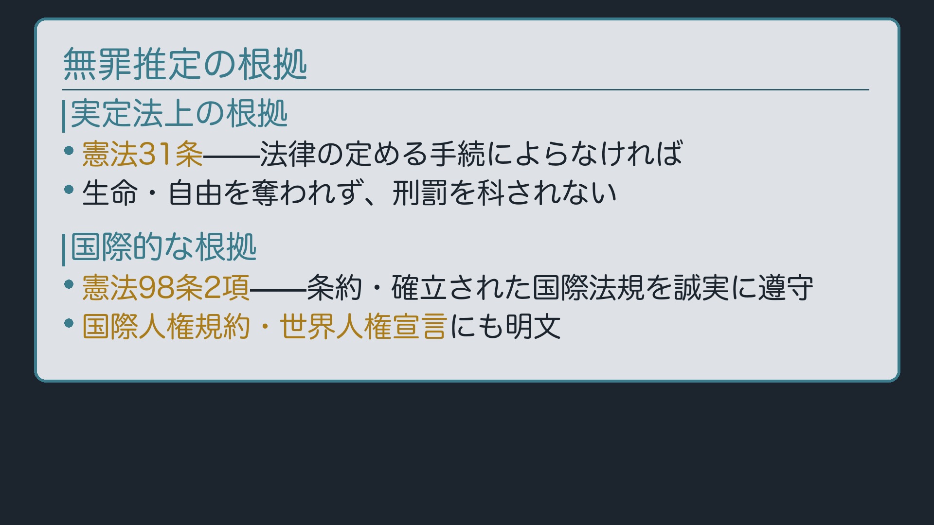 無罪推定の根拠ボード