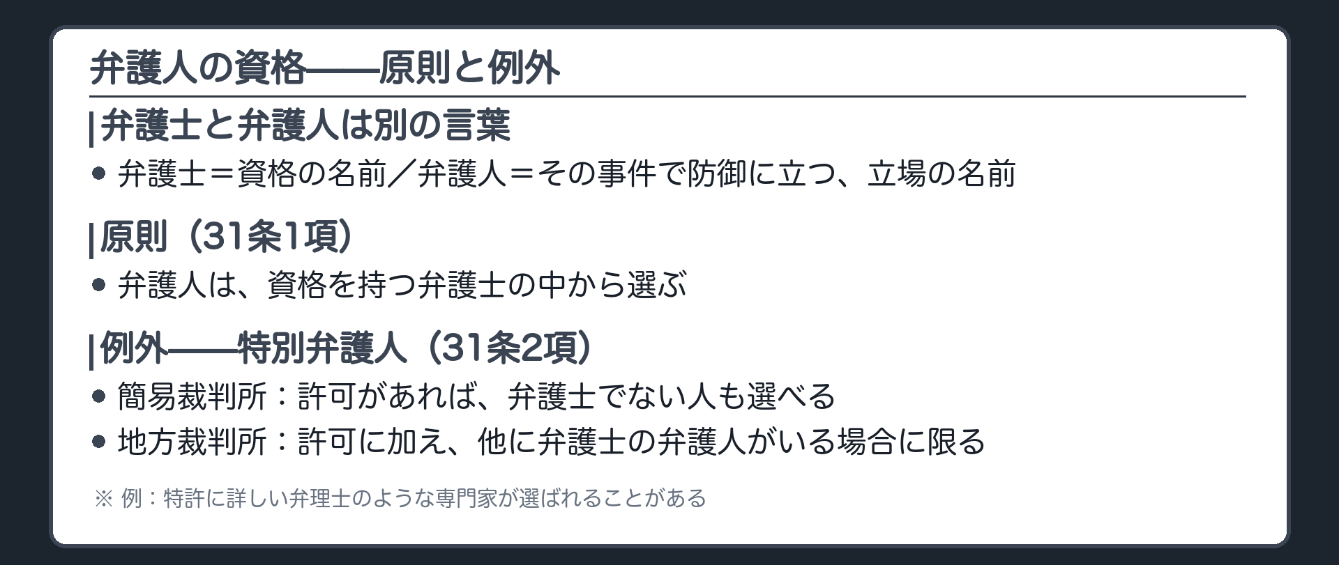 31条と特別弁護人ボード