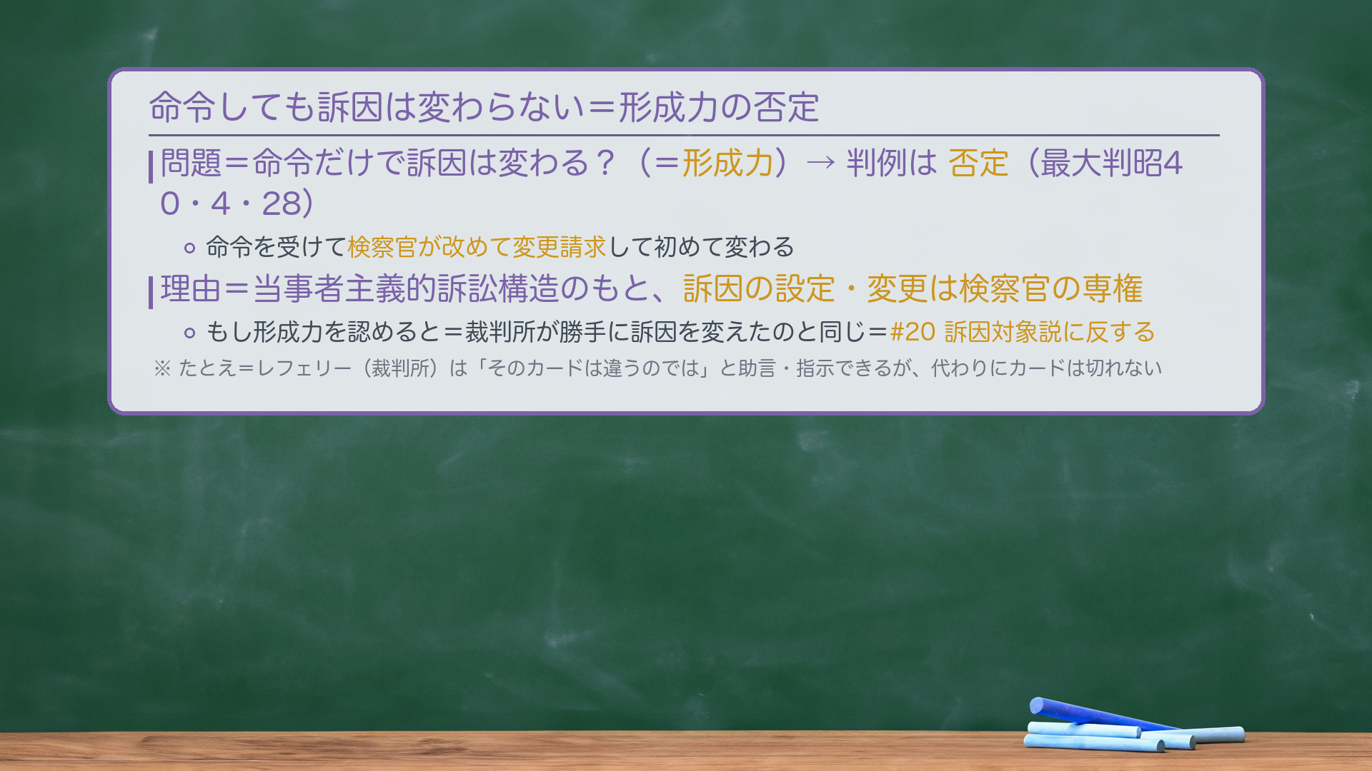 形成力否定（板書）