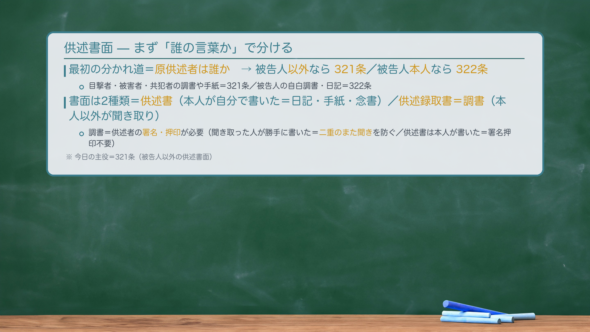 書面を「被告人以外」か「被告人本人」かで分岐する図