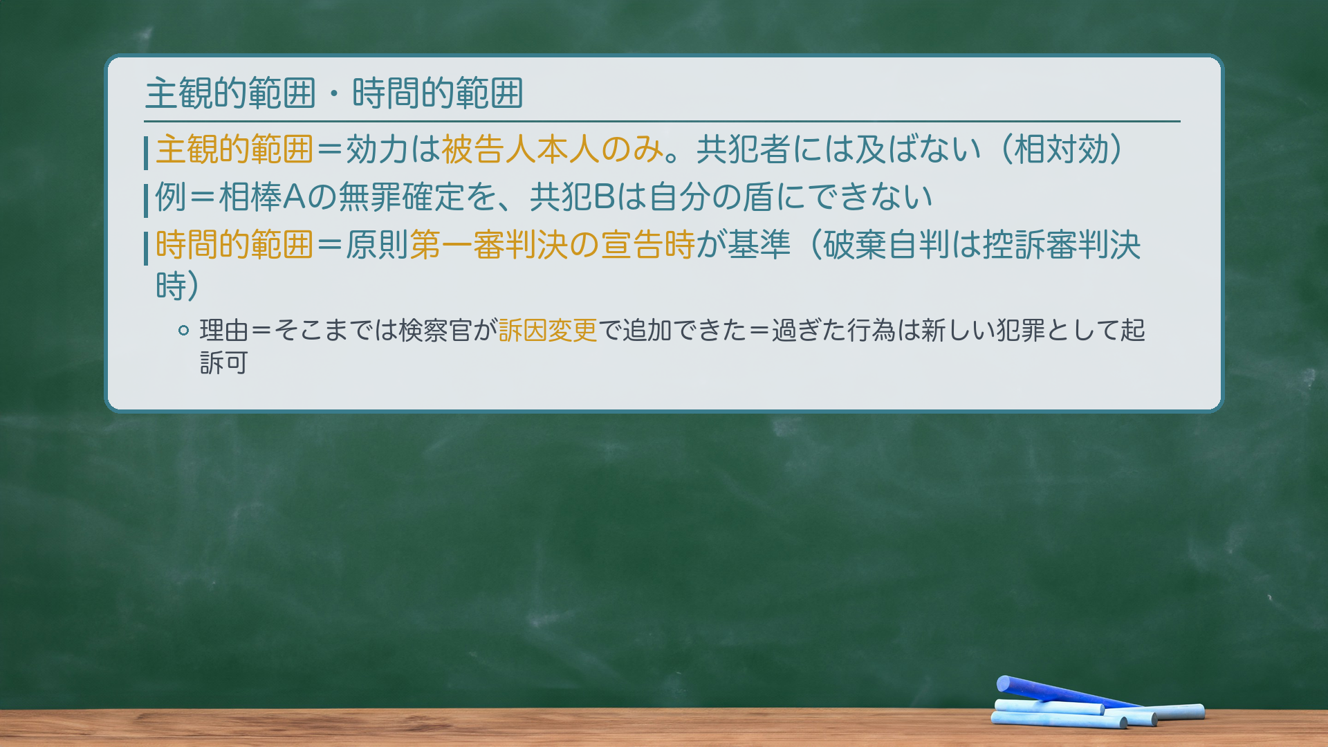 範囲まとめ（板書）