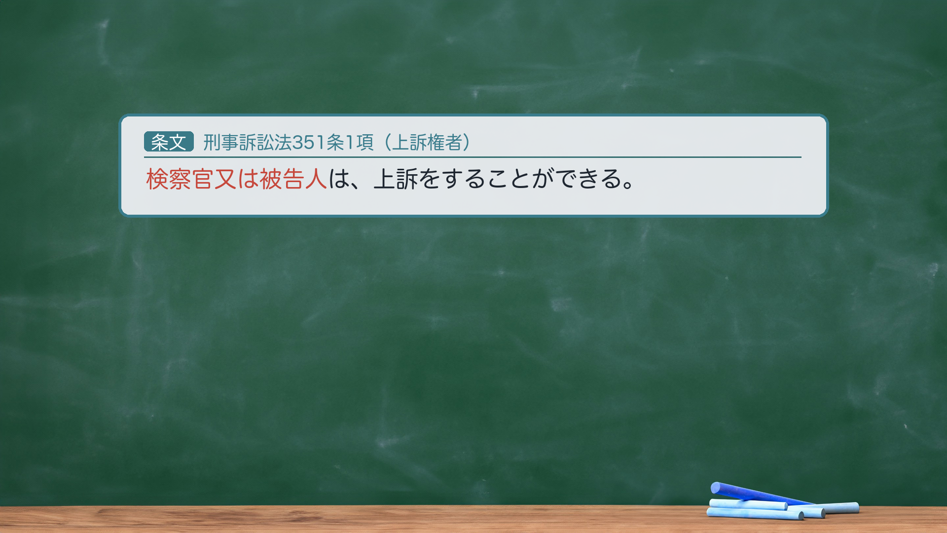 刑事訴訟法351条1項(上訴権者)