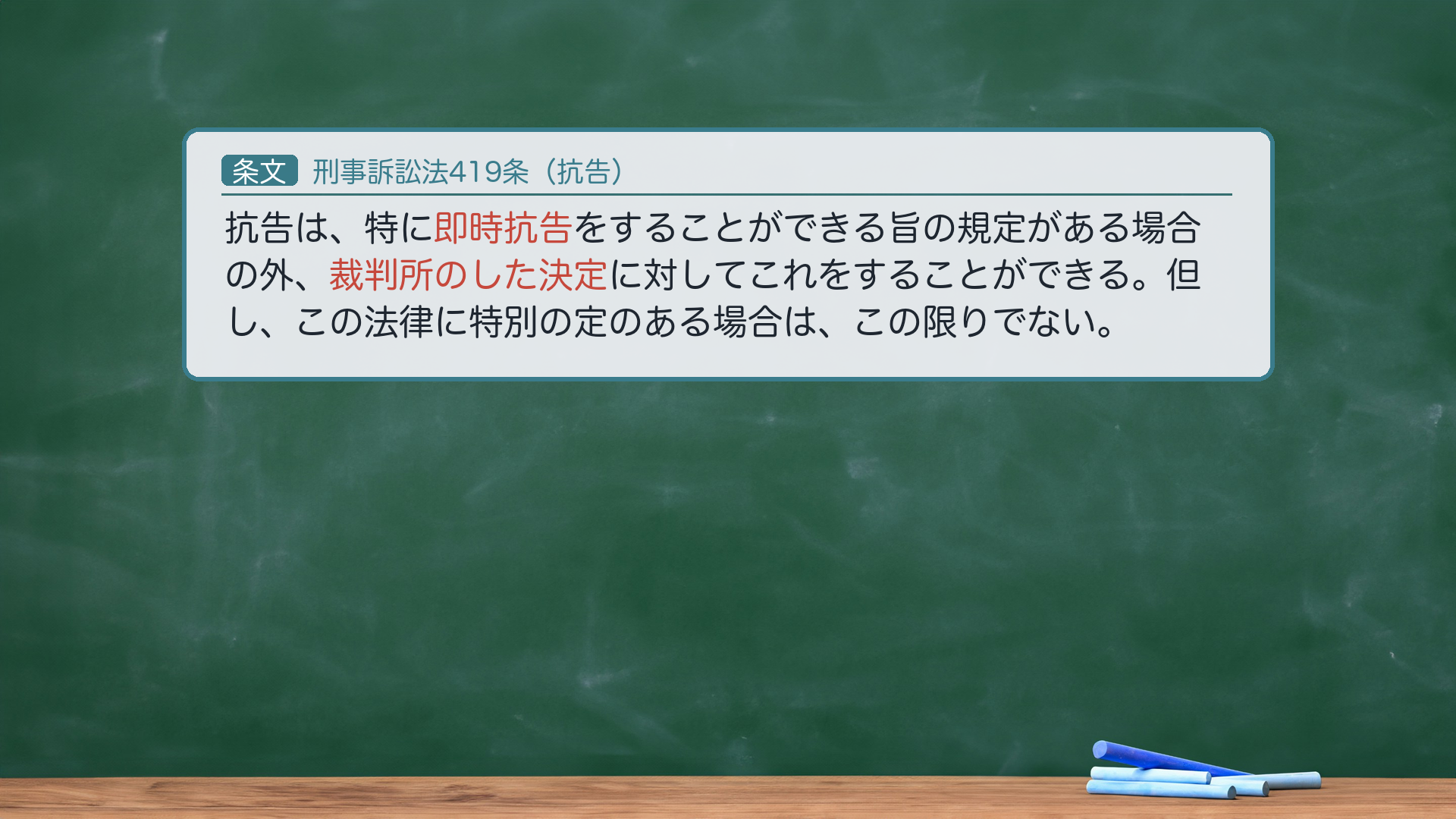 刑事訴訟法419条(抗告)
