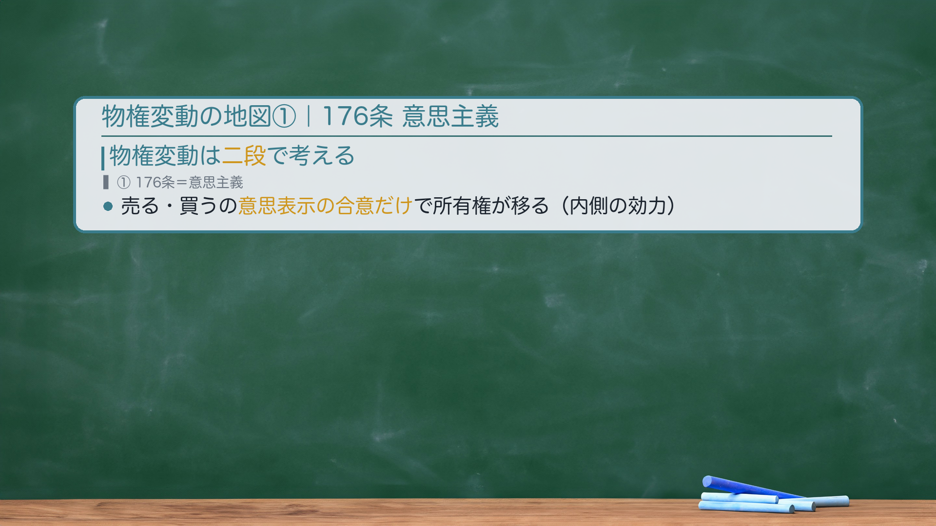 物権変動は二段|176条 意思主義で移転 → 178条 引渡しで第三者に対抗(動産の公示=占有)