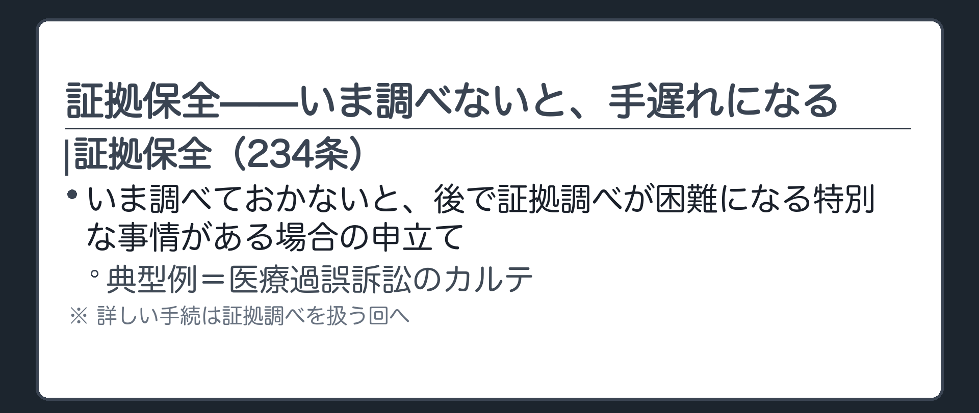 証拠保全234条ボード