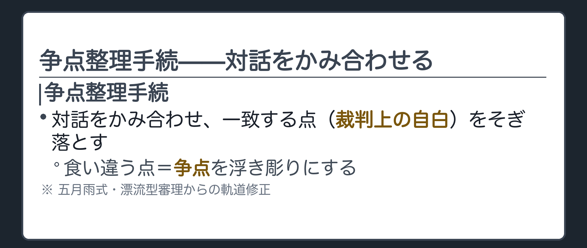 争点整理手続ボード