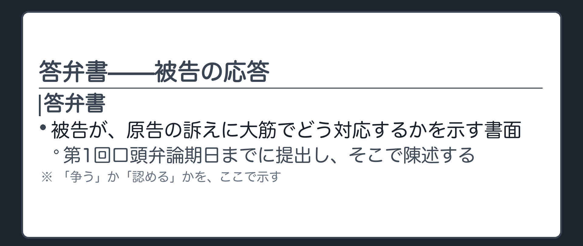 答弁書ボード