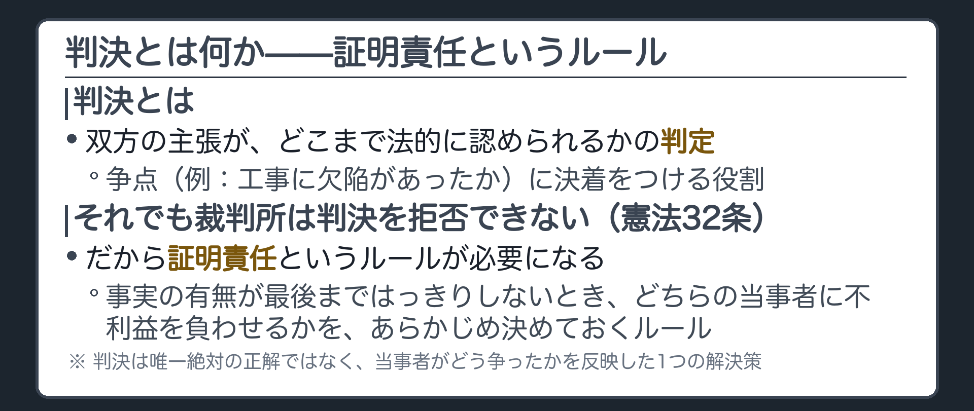 判決とは何か・証明責任ボード