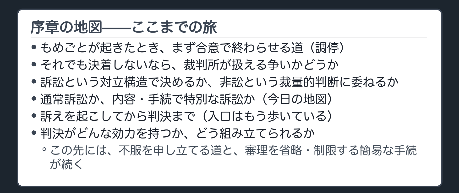 序章の地図——ここまでの旅