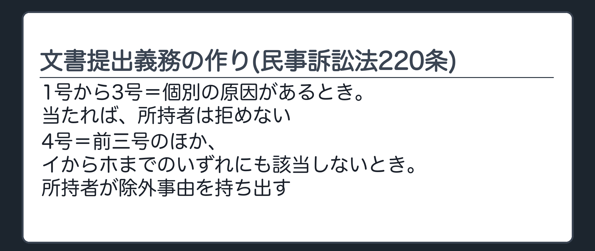文書提出義務の作り